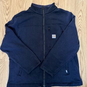 Carhartt Navy Full-Zip Jacket Fire Resistant